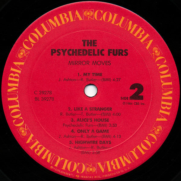 The Psychedelic Furs : Mirror Moves (LP, Album, RE, RP, Car)