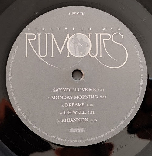 Fleetwood Mac : Rumours Live (2xLP, Album, Opt)