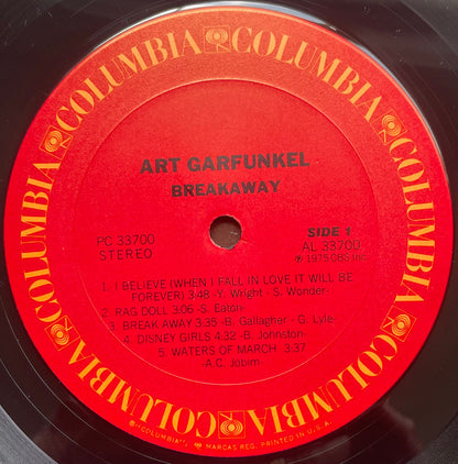 Art Garfunkel : Breakaway (LP, Album, Pit)