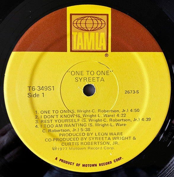 Syreeta : One To One (LP, Album, Mon)