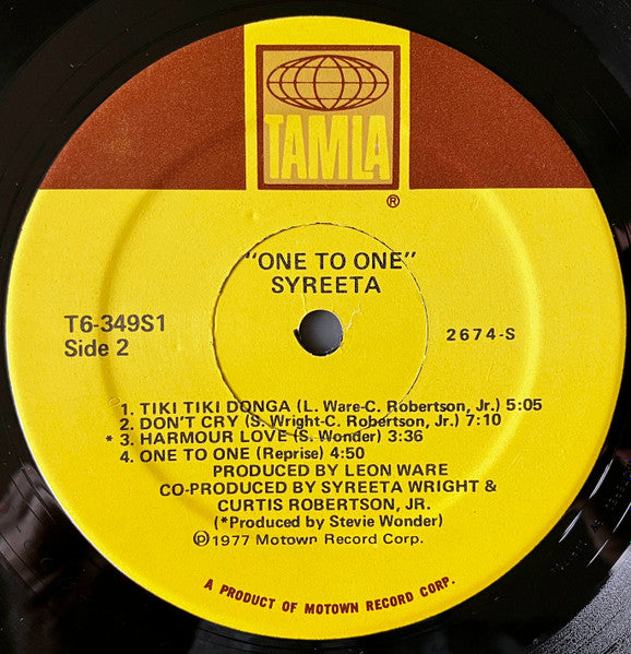 Syreeta : One To One (LP, Album, Mon)