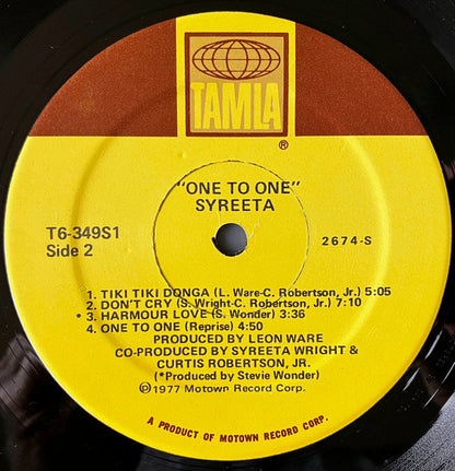 Syreeta : One To One (LP, Album, Mon)