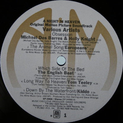 Various : A Night In Heaven (The Original Motion Picture Soundtrack) (LP, Album, RCA)