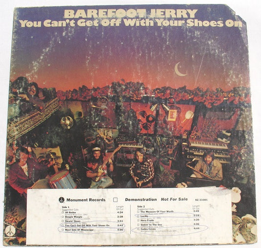 Barefoot Jerry : You Can't Get Off With Your Shoes On (LP, Album, Promo)