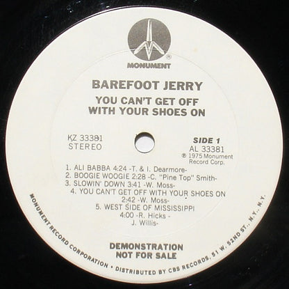 Barefoot Jerry : You Can't Get Off With Your Shoes On (LP, Album, Promo)
