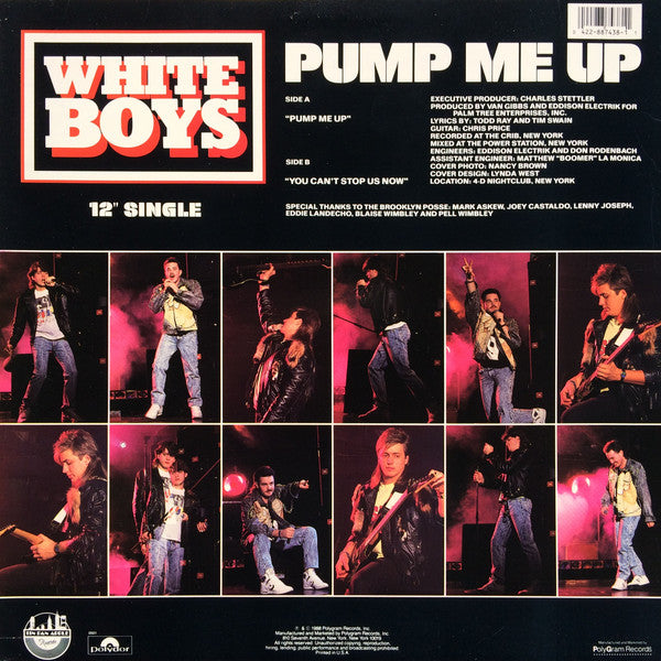 White Boys : Pump Me Up (12", Single)