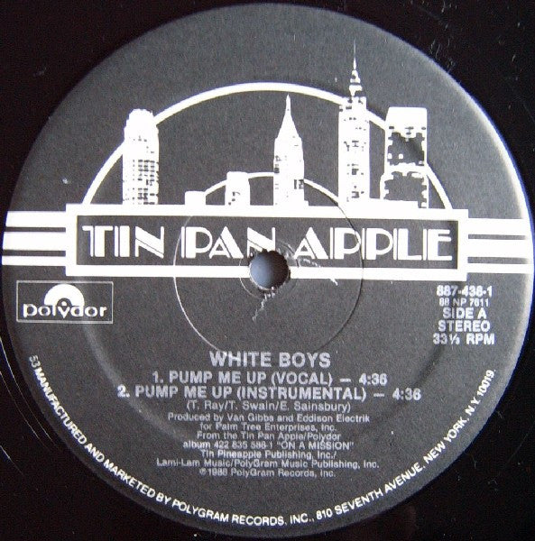 White Boys : Pump Me Up (12", Single)