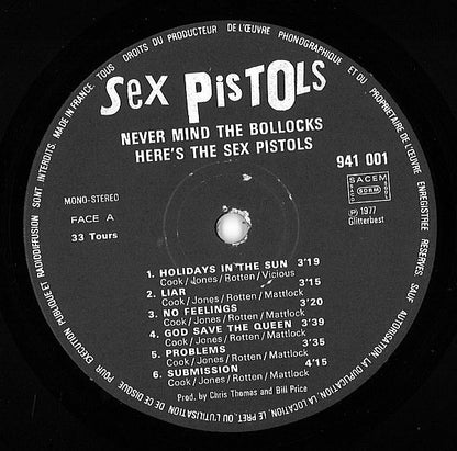 Sex Pistols : Never Mind The Bollocks Here's The Sex Pistols (LP, Album, RE)
