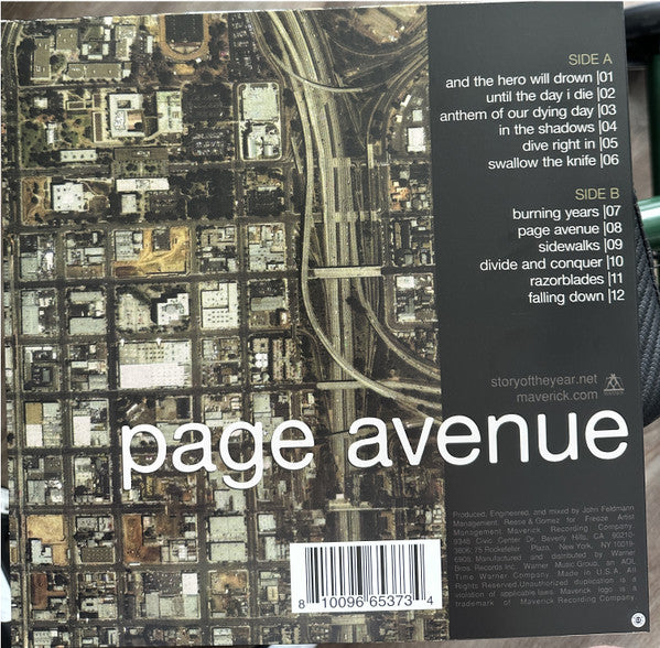 Story Of The Year : Page Avenue (LP, Album, Ltd, RE, Gre)