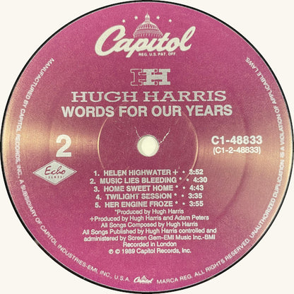 Hugh Harris : Words For Our Years (LP, Album)