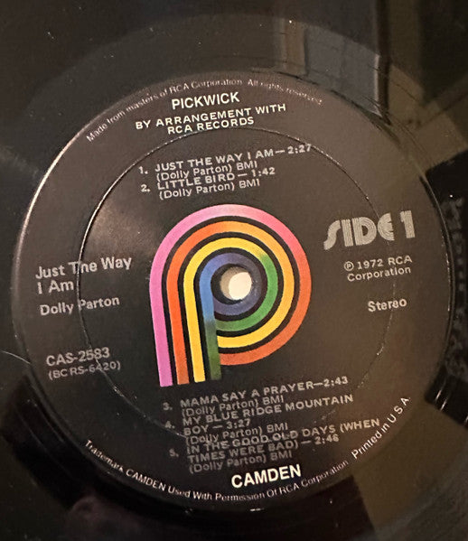 Dolly Parton : Just the Way I Am (LP, Comp, RE, Hol)