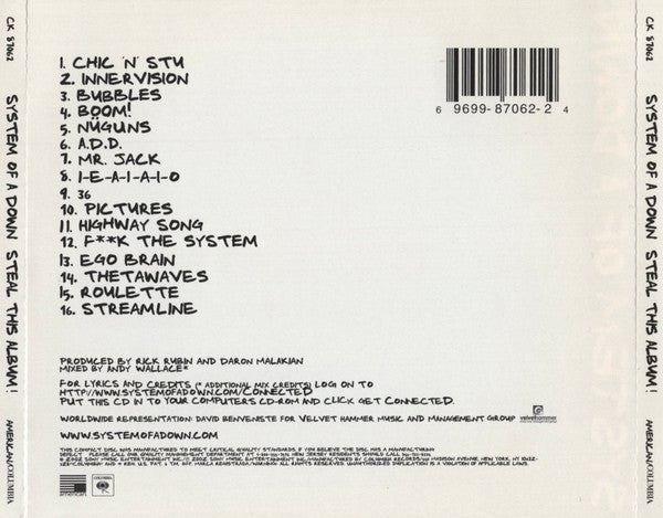 System Of A Down : Steal This Album! (CD, Album)