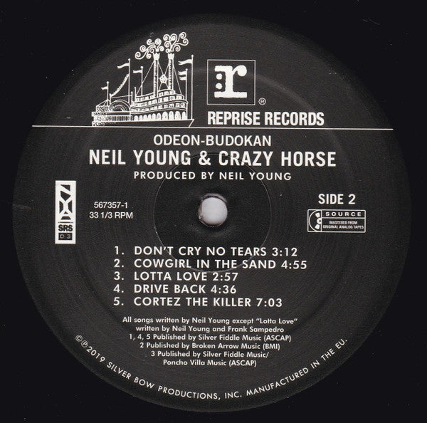 Neil Young With Crazy Horse : Odeon - Budokan (LP, Album)