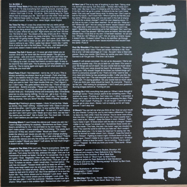 No Warning : Ill Blood (12", Ltd, Sil)