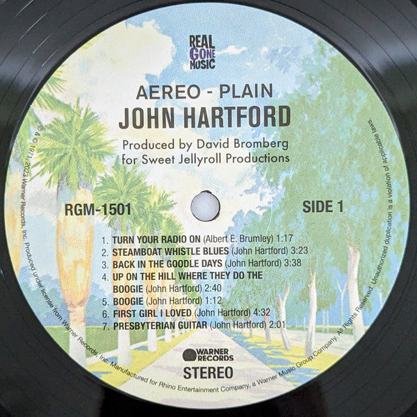 John Hartford : Aereo-Plain (LP, Album, RE)