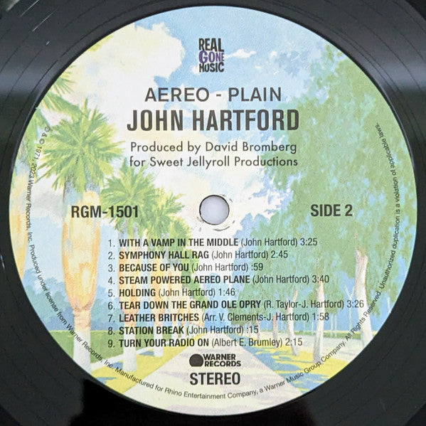 John Hartford : Aereo-Plain (LP, Album, RE)