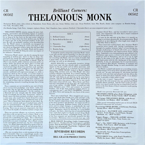 Thelonious Monk : Brilliant Corners (LP, Album, Mono, Ltd, Num, RE, 180 + Box)