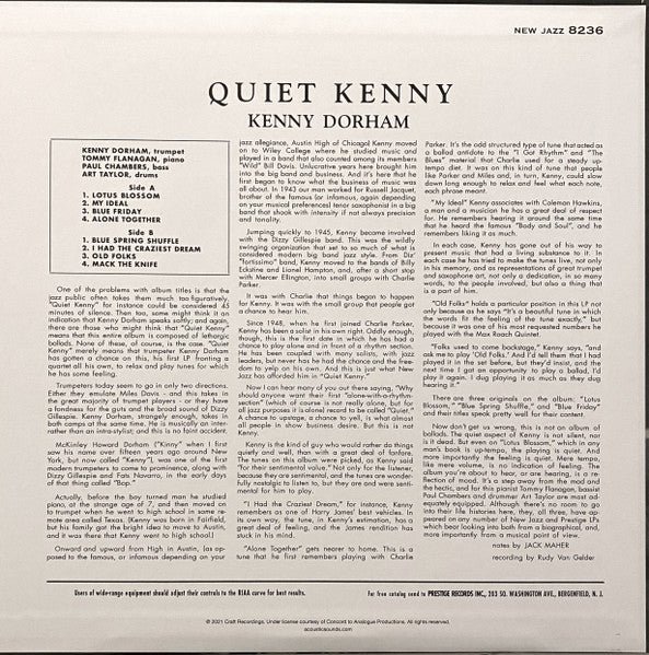 Kenny Dorham : Quiet Kenny (LP, Album, Ltd, M/Print, RE, RP, 180)