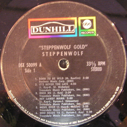 Steppenwolf : Gold (Their Great Hits) (LP, Comp, San)