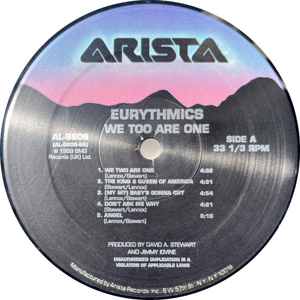 Eurythmics : We Too Are One (LP, Album, Spe)