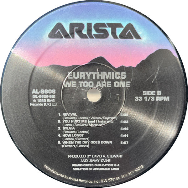 Eurythmics : We Too Are One (LP, Album, Spe)