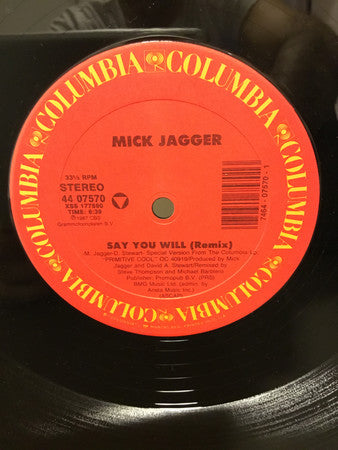 Mick Jagger : Say You Will (12")