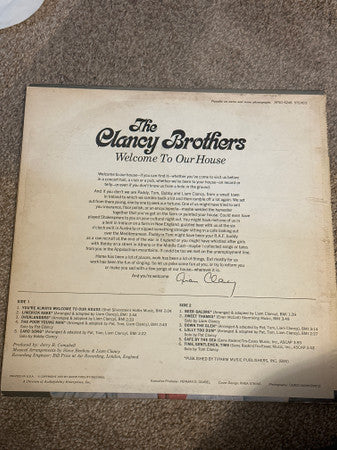 The Clancy Brothers : Welcome To Our House (LP, Album)