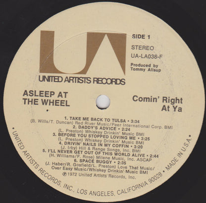Asleep At The Wheel : Comin' Right At Ya (LP, Album)
