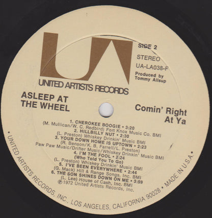 Asleep At The Wheel : Comin' Right At Ya (LP, Album)