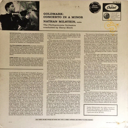 Goldmark*, Milstein*, The Philharmonia Orchestra* : Concerto In A Minor For Violin And Orchestra (LP, Album)