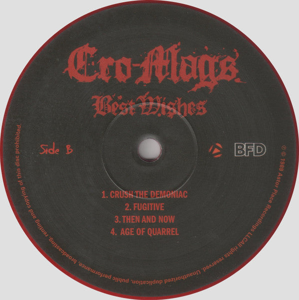 Cro-Mags : Best Wishes (LP, Album, Ltd, RE, Red)