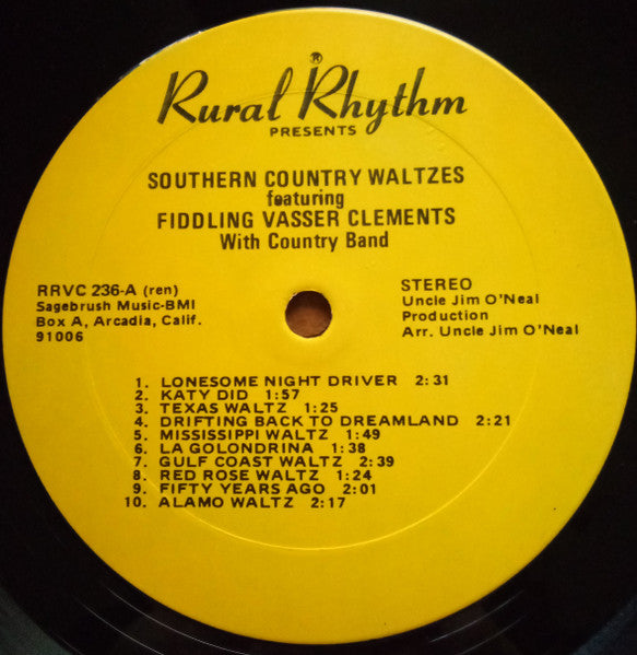 Vassar Clements : Southern Country Waltzes (LP, Mis)