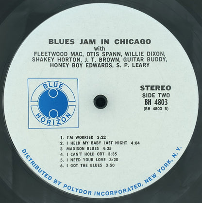 Fleetwood Mac, Otis Spann, Willie Dixon, Shakey Horton*, J.T. Brown, Guitar Buddy*, Honeyboy Edwards*, S.P. Leary : Blues Jam In Chicago - Volume One (LP, Album)