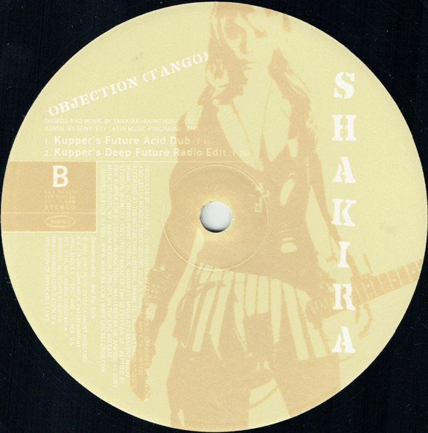 Shakira : Objection (Tango) Remixes By Eric Kupper  (12", Single, Promo)