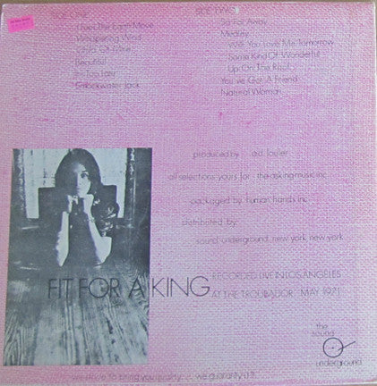 Carole King : Fit For A King (LP, Unofficial)