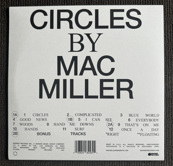 Mac Miller : Circles (2xLP, Album, Ltd, RE, Sil)