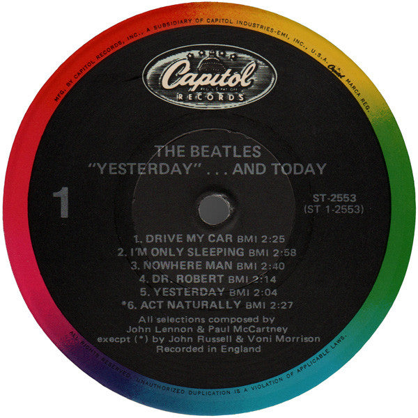 The Beatles : Yesterday... And Today (LP, Album, Comp, RE, Jac)