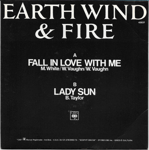 Earth, Wind & Fire : Fall In Love With Me (7", Single)