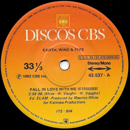 Earth, Wind & Fire : Fall In Love With Me (7", Single)