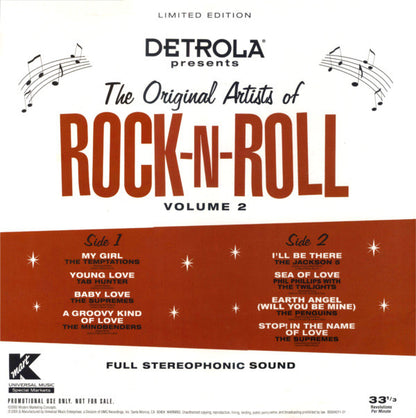 Various : Detrola Presents The Original Artists Of Rock-N-Roll Volume 2 (LP, Comp, Ltd, Promo)
