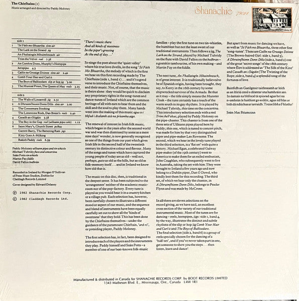 The Chieftains : The Chieftains (LP, Album, RE)