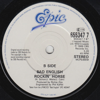 Bad English : When I See You Smile (7", Single)