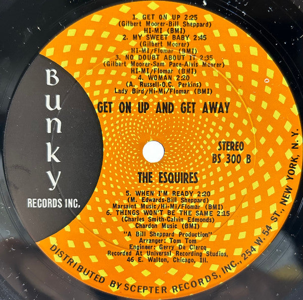 The Esquires : Get On Up And Get Away (LP, Album, Ter)