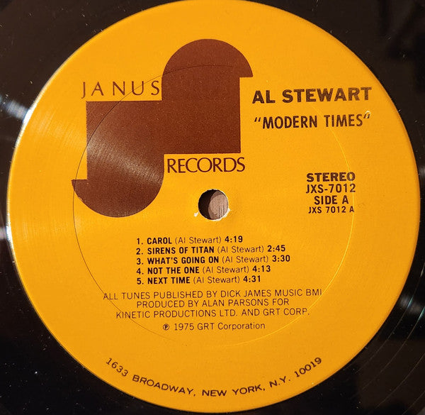 Al Stewart : Modern Times (LP, Album, Uni)
