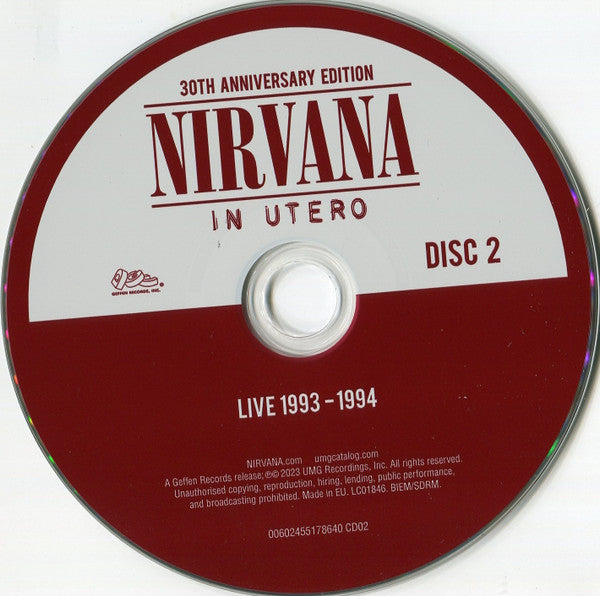 Nirvana : In Utero (CD, Album, RE, RM + CD + Dlx, 30t)