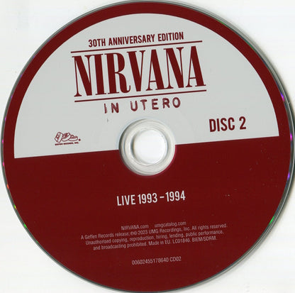 Nirvana : In Utero (CD, Album, RE, RM + CD + Dlx, 30t)
