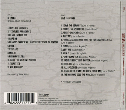 Nirvana : In Utero (CD, Album, RE, RM + CD + Dlx, 30t)