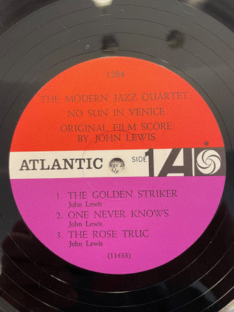 The Modern Jazz Quartet : The Modern Jazz Quartet Plays One Never Knows - Original Film Score For “No Sun In Venice” (LP, Mono)