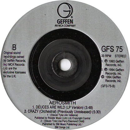 Aerosmith : Shut Up And Dance (7", Gat)