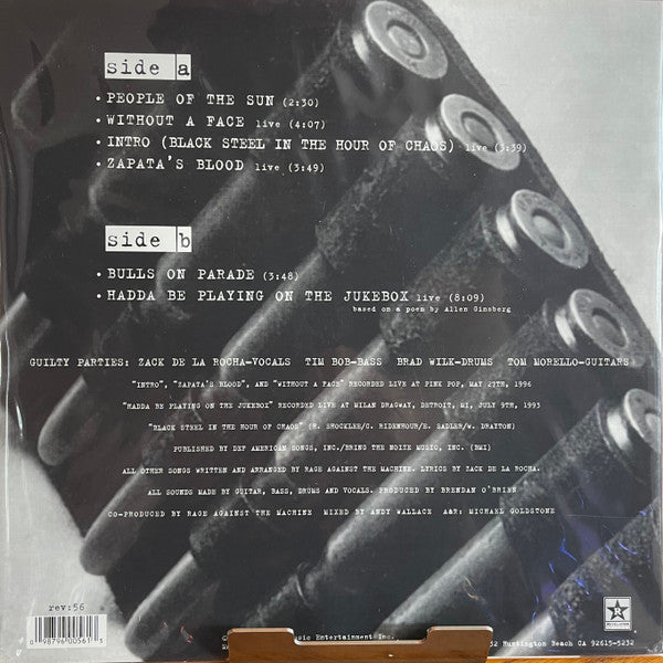 Rage Against The Machine : People Of The Sun EP (10", EP, RE, RP, Gre)
